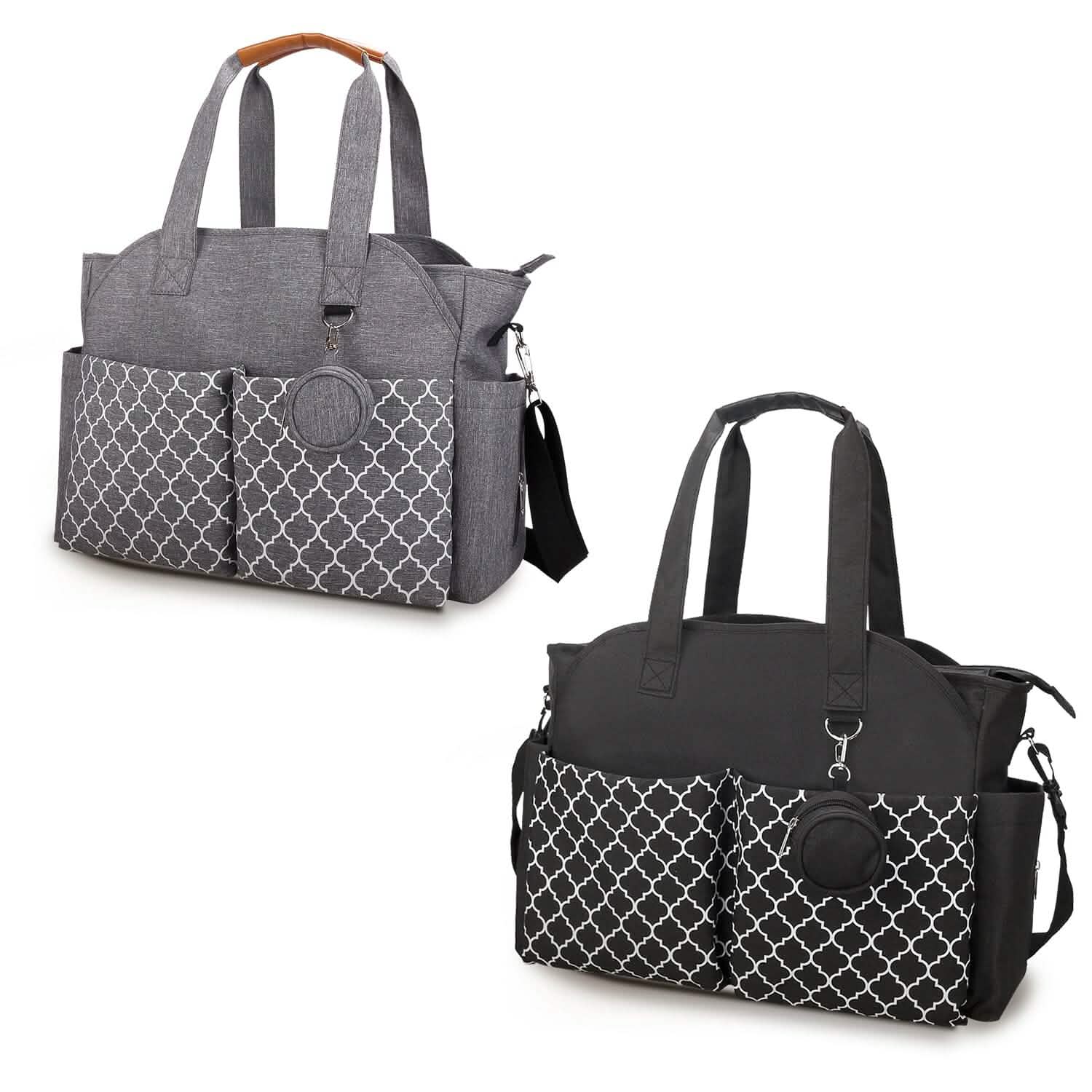Multifunctional Diaper Changing Tote Bag with Adjustable Messenger Strap Baby Gear - Tophatter Daily Deals