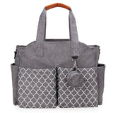 Multifunctional Diaper Changing Tote Bag with Adjustable Messenger Strap Gray Baby Gear - Tophatter Daily Deals