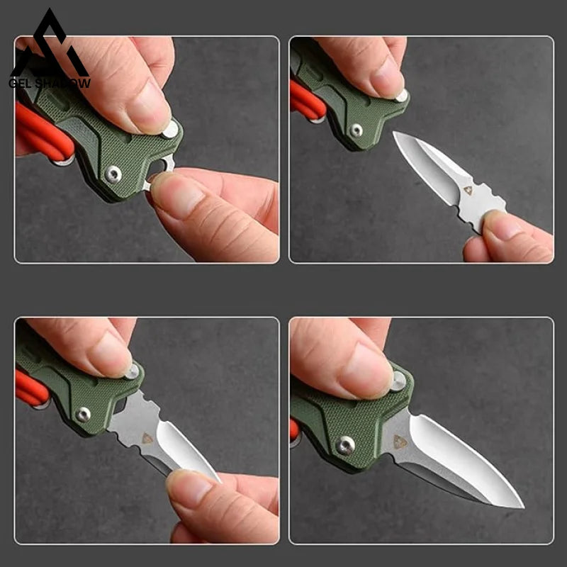 Multifunctional knife slingshot G10 EDC Pocket Folding Knife-GS18 Pocket Knives - Tophatter Daily Deals