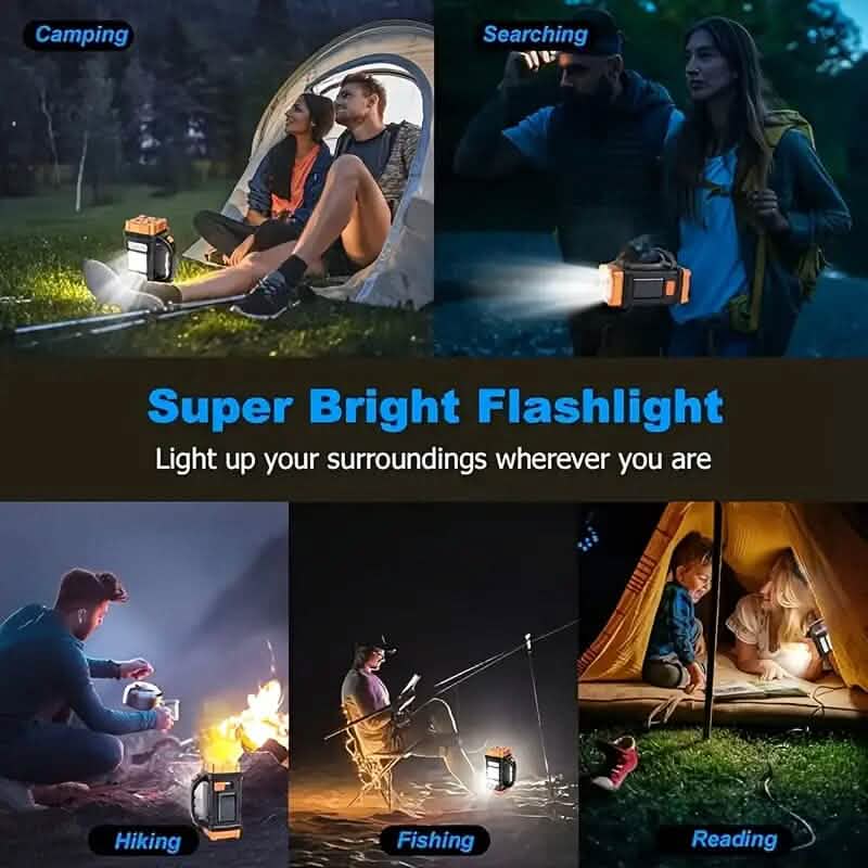Multifunctional LED Solar Camping Light Solar Outdoor Lights - Tophatter Daily Deals