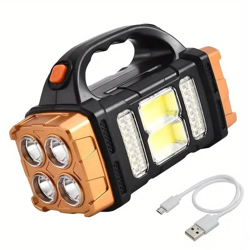 Multifunctional LED Solar Camping Light Yellow Solar Outdoor Lights - Tophatter Daily Deals