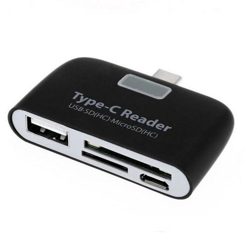 Multifunctional Smart 4-in-1 Laptop PC Durable Phone TF Micro SD Black Type-C Reader - Tophatter Daily Deals
