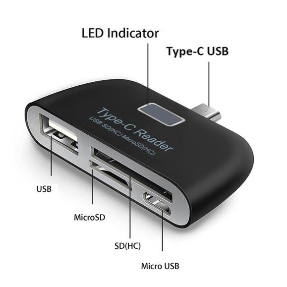 Multifunctional Smart 4-in-1 Laptop PC Durable Phone TF Micro SD Type-C Reader - Tophatter Daily Deals