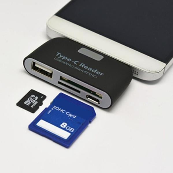 Multifunctional Smart 4-in-1 Laptop PC Durable Phone TF Micro SD Type-C Reader - Tophatter Daily Deals