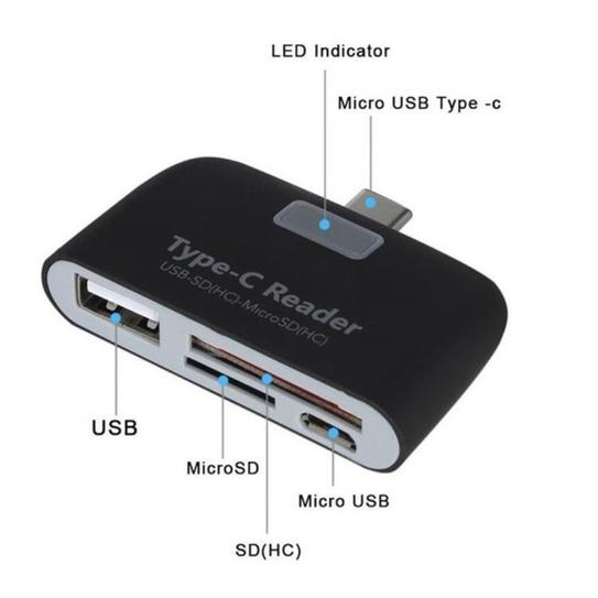 Multifunctional Smart 4-in-1 Laptop PC Durable Phone TF Micro SD Type-C Reader - Tophatter Daily Deals