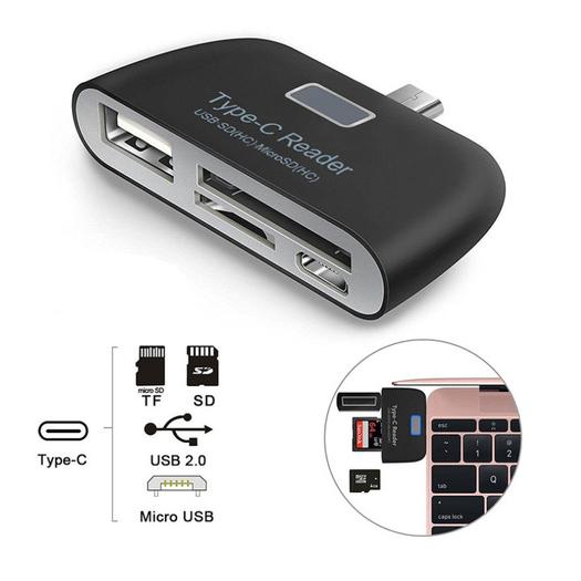 Multifunctional Smart 4-in-1 Laptop PC Durable Phone TF Micro SD Type-C Reader - Tophatter Daily Deals