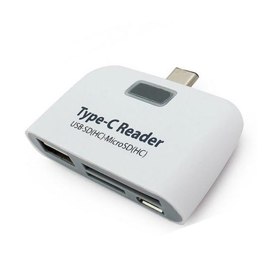 Multifunctional Smart 4-in-1 Laptop PC Durable Phone TF Micro SD White Type-C Reader - Tophatter Daily Deals