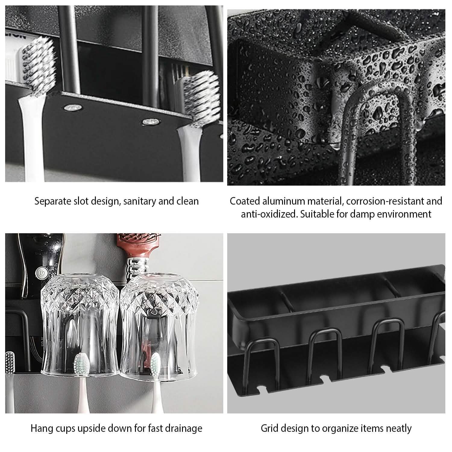 Multifunctional Toothbrush Holder Rack Organizer Bath - Tophatter Daily Deals