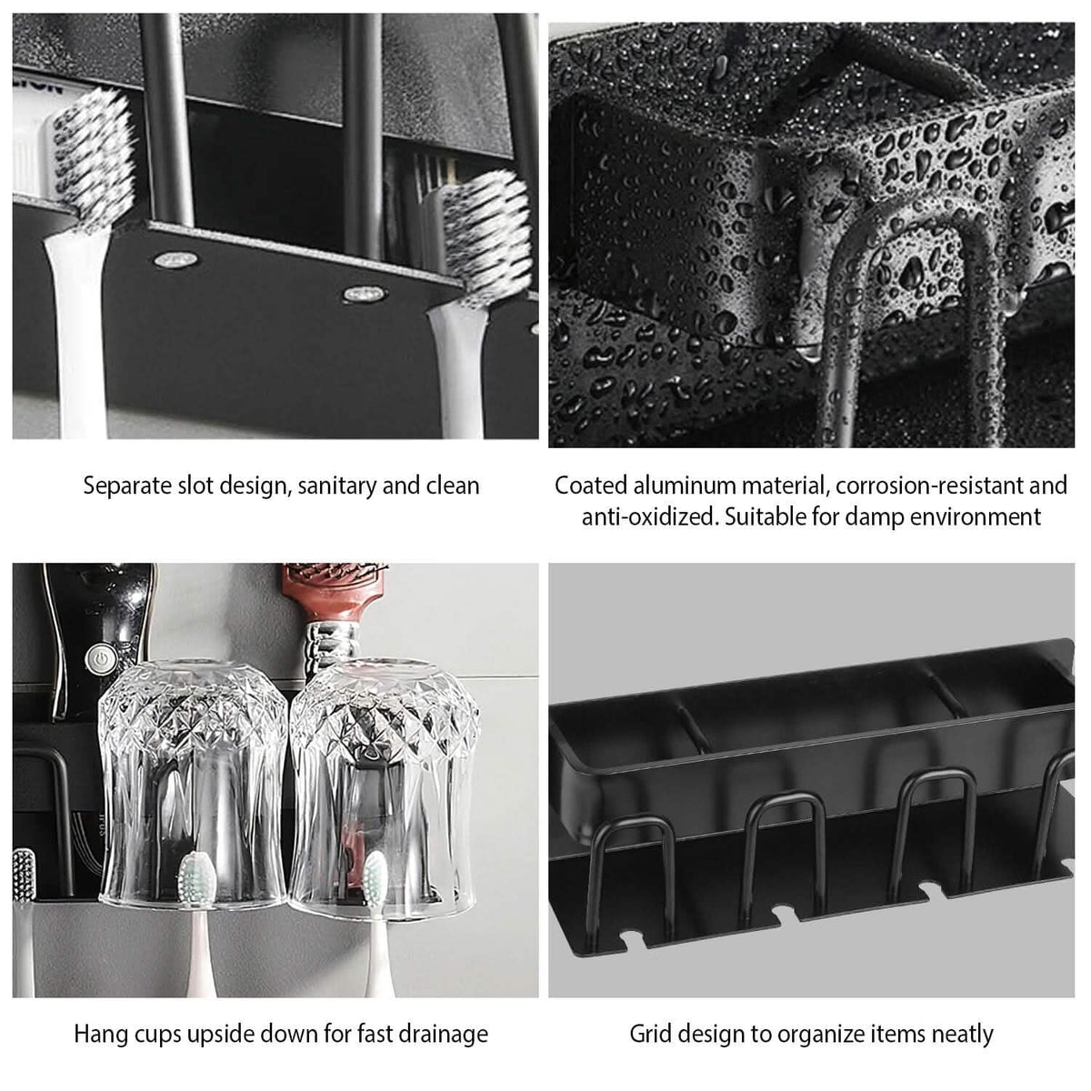 Multifunctional Toothbrush Holder Rack Organizer Bath - Tophatter Daily Deals