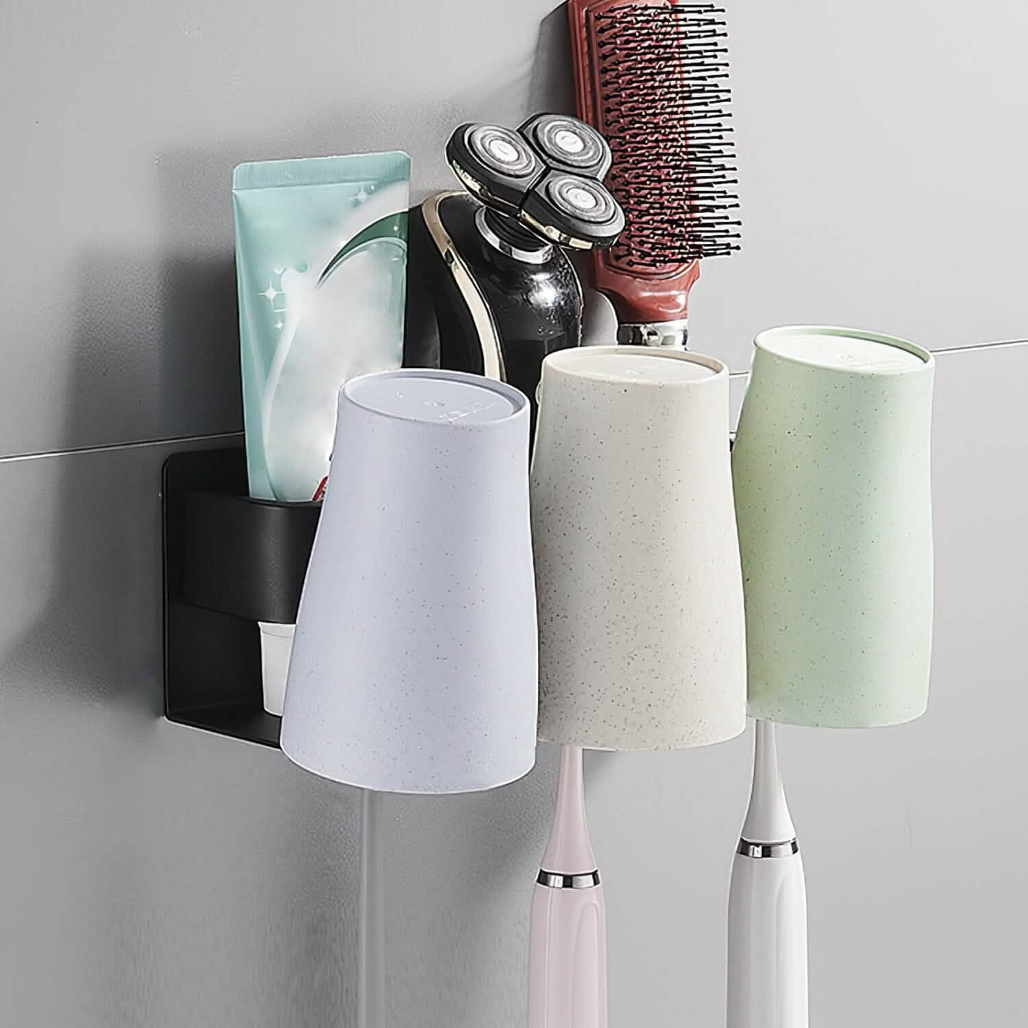 Multifunctional Toothbrush Holder Rack Organizer Bath - Tophatter Daily Deals