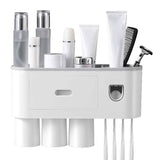 Multifunctional Wall Mount Toothbrush Holder Rack Organizer Bath - Tophatter Daily Deals