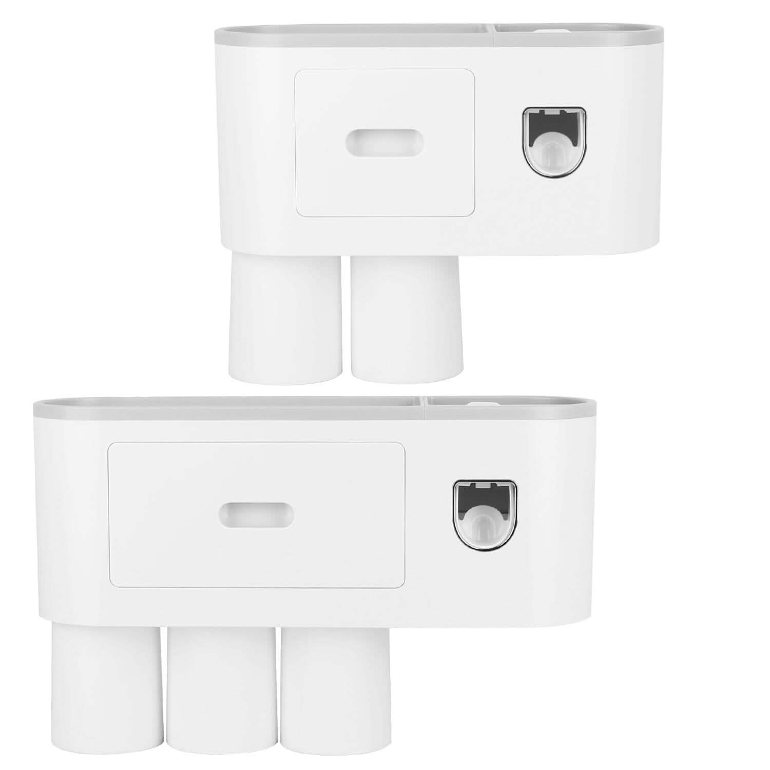 Multifunctional Wall Mount Toothbrush Holder Rack Organizer Bath - Tophatter Daily Deals