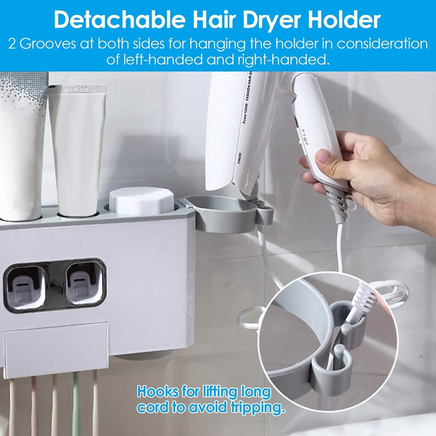 Multifunctional Wall Mount Toothbrush Organizer Bath - Tophatter Daily Deals