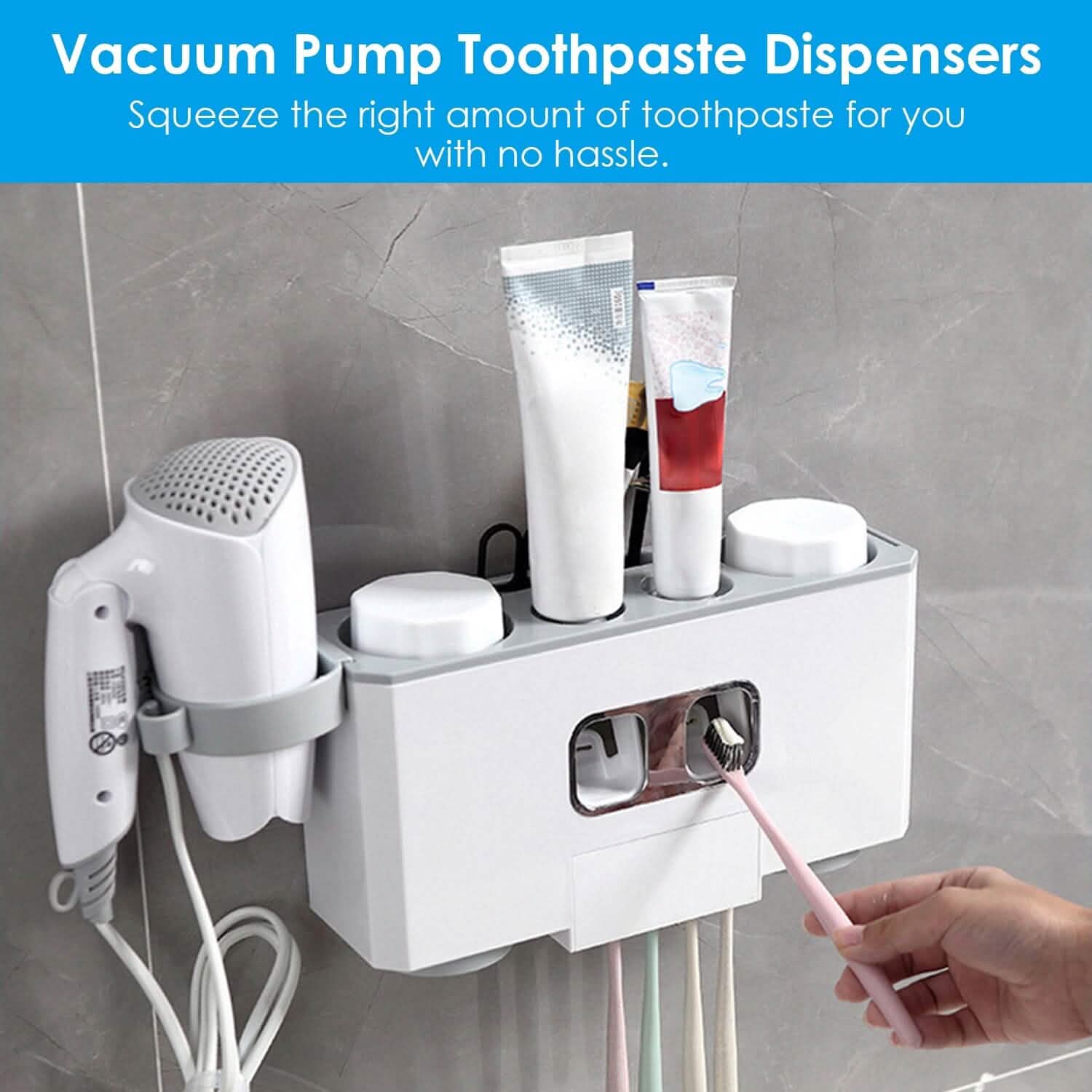 Multifunctional Wall Mount Toothbrush Organizer Bath - Tophatter Daily Deals