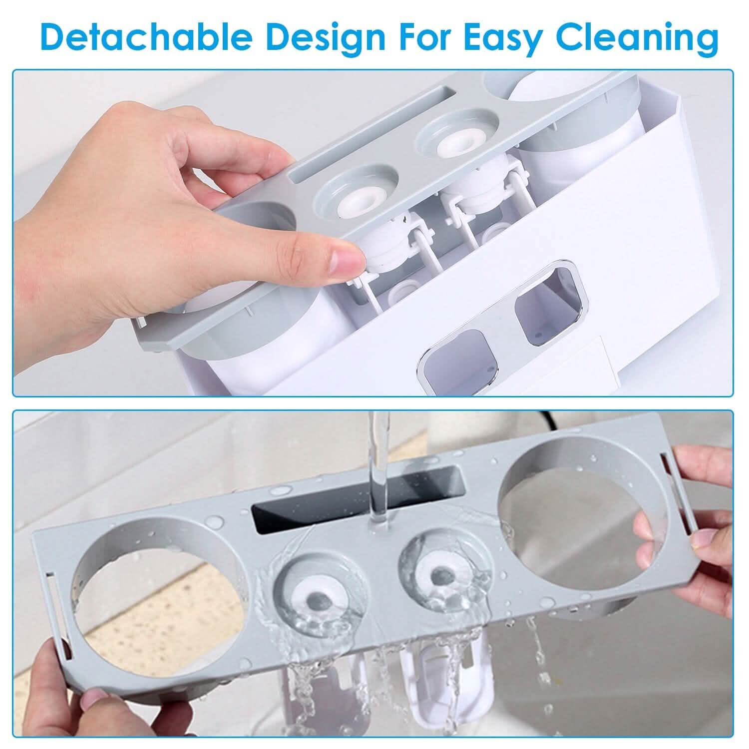 Multifunctional Wall Mount Toothbrush Organizer Bath - Tophatter Daily Deals