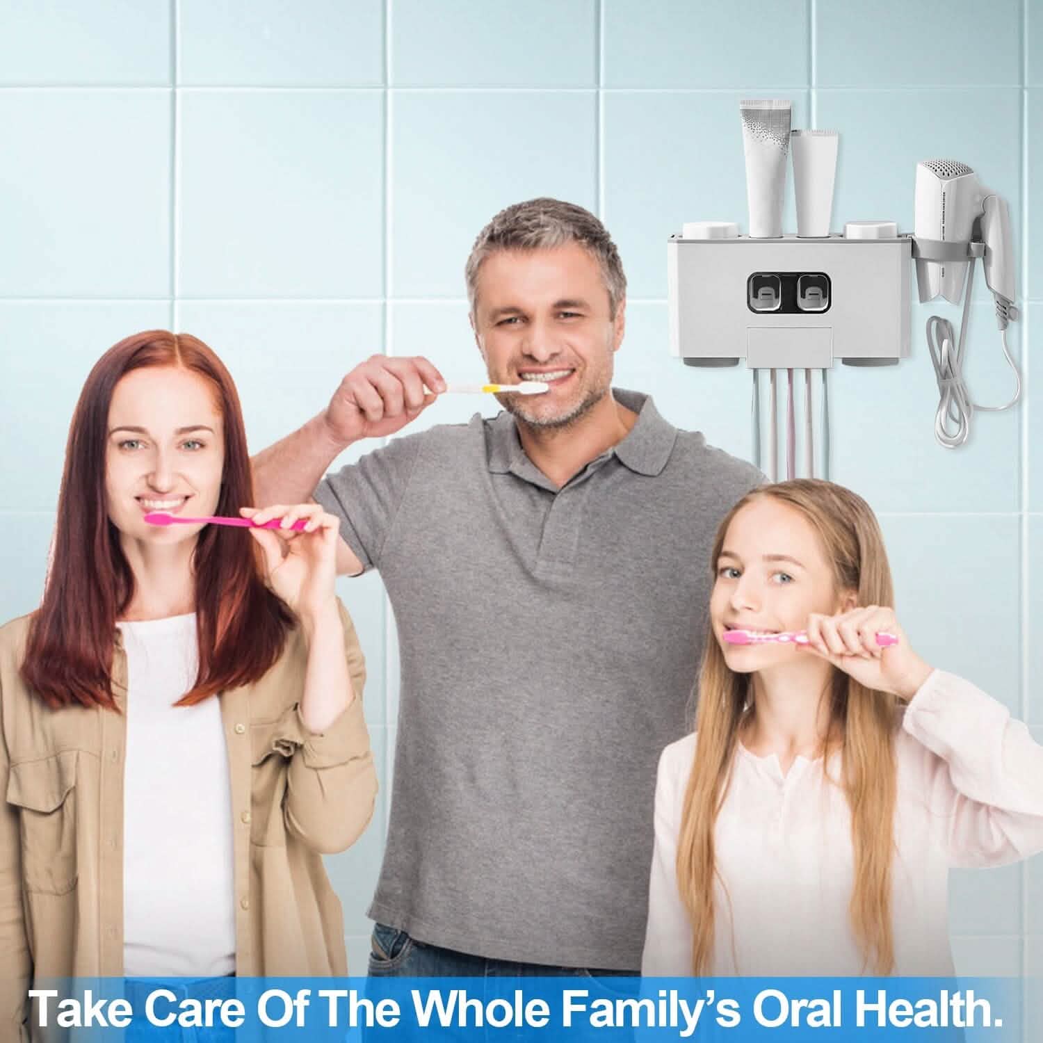 Multifunctional Wall Mount Toothbrush Organizer Bath - Tophatter Daily Deals