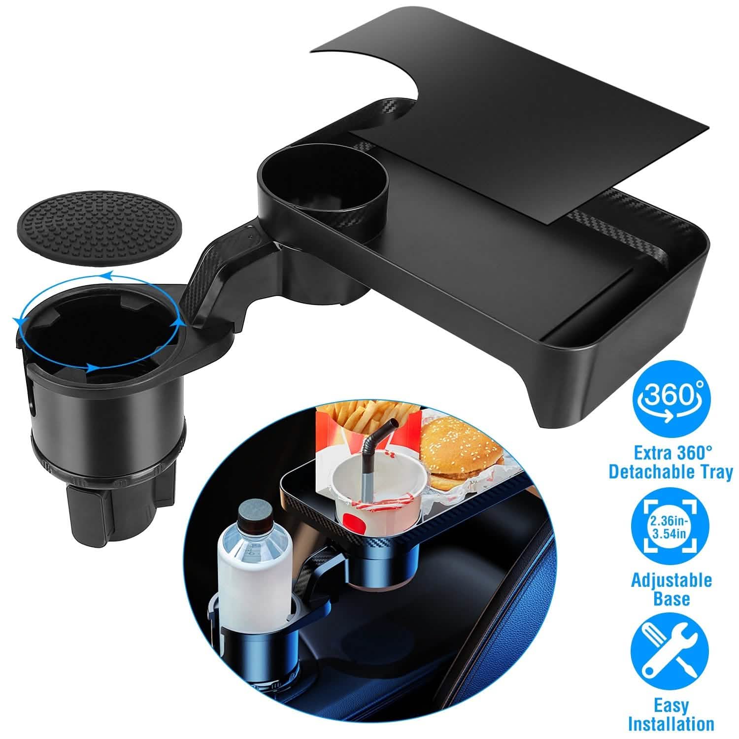 Multifunctional Water Cup Mount Stand with Detachable Tray Automotive - Tophatter Daily Deals