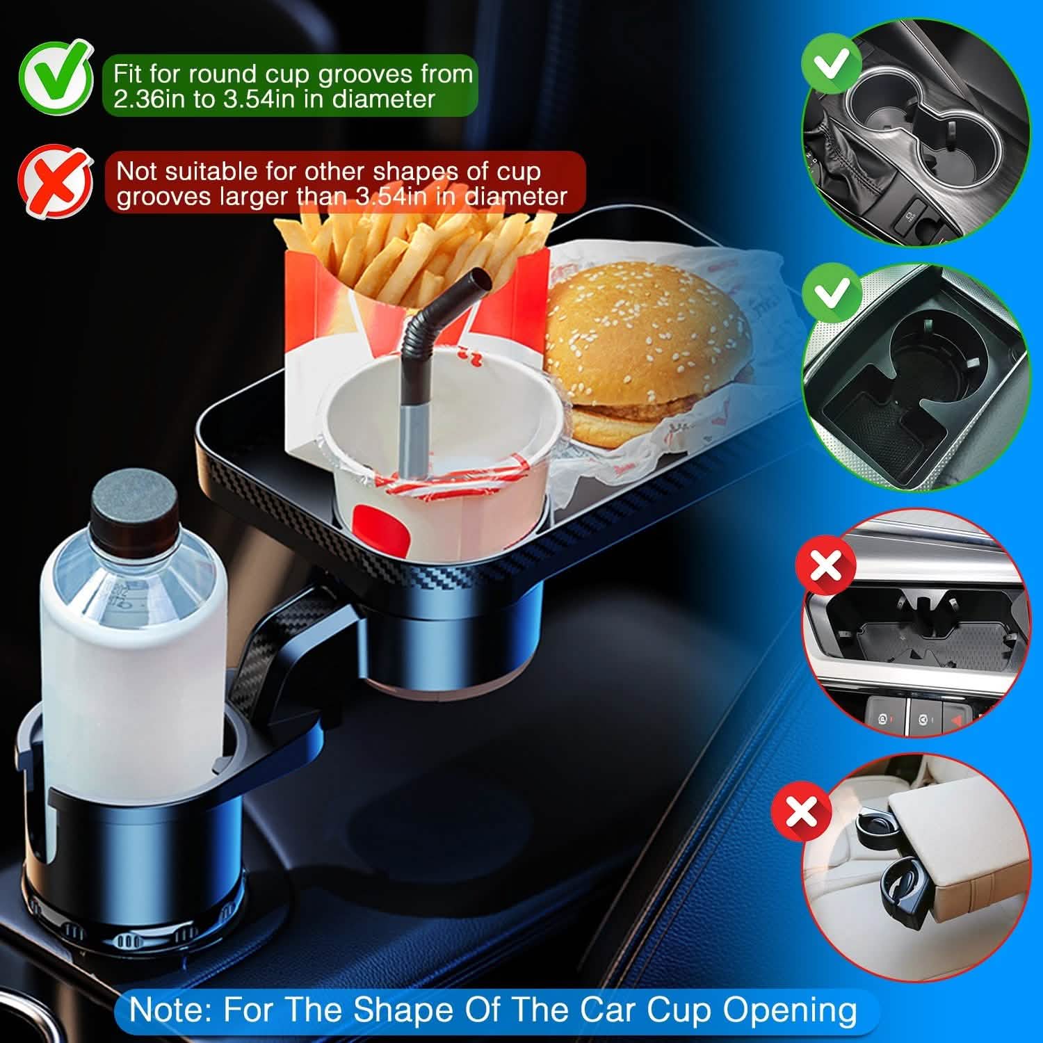 Multifunctional Water Cup Mount Stand with Detachable Tray Automotive - Tophatter Daily Deals