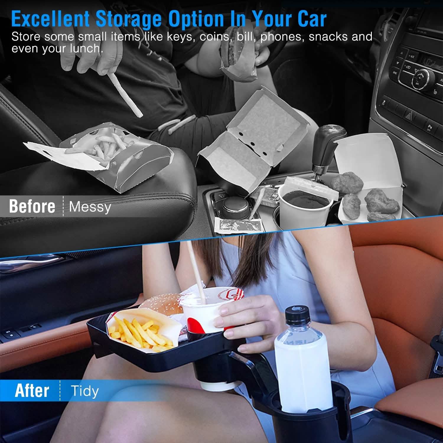 Multifunctional Water Cup Mount Stand with Detachable Tray Automotive - Tophatter Daily Deals