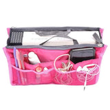 Multiple Pockets Cosmetic/Purse Organizer Bag Hot Pink Storage & Organization - Tophatter Daily Deals