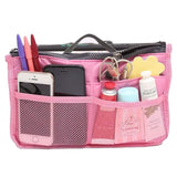Multiple Pockets Cosmetic/Purse Organizer Bag Light Pink Storage & Organization - Tophatter Daily Deals
