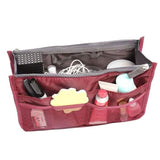 Multiple Pockets Cosmetic/Purse Organizer Bag Wine Red Storage & Organization - Tophatter Daily Deals