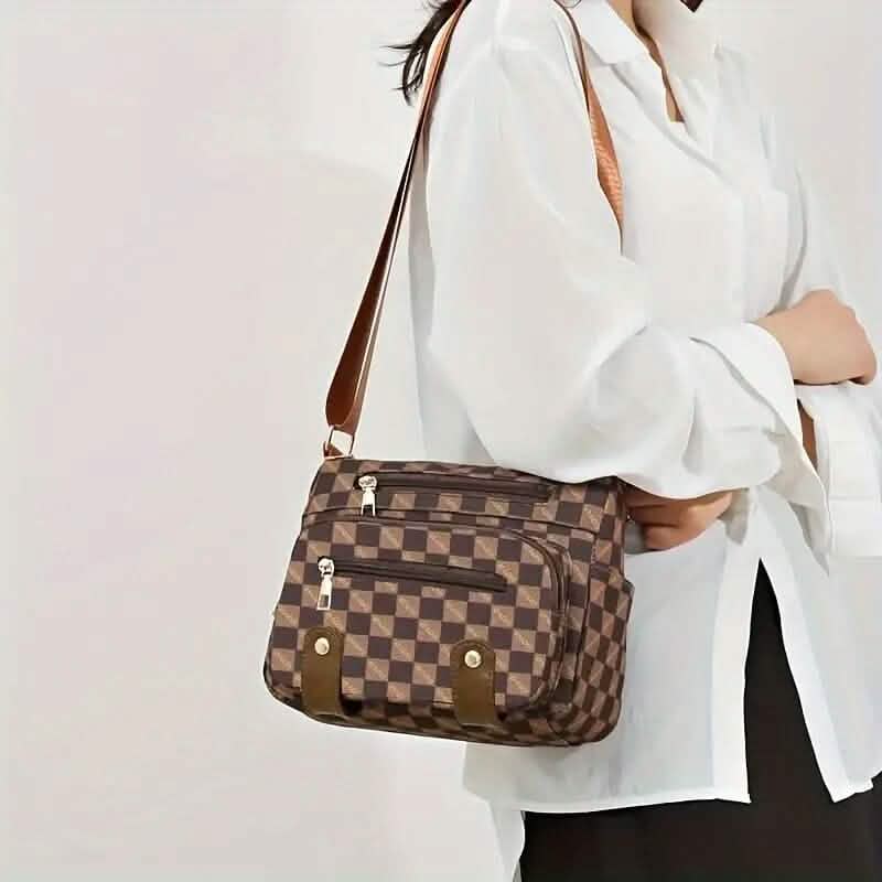 Multiple Pockets Trendy Plaid Crossbody Bag Handbags & Wallets - Tophatter Daily Deals