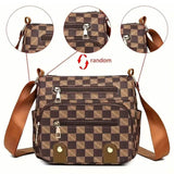 Multiple Pockets Trendy Plaid Crossbody Bag Dark Brown Handbags & Wallets - Tophatter Daily Deals