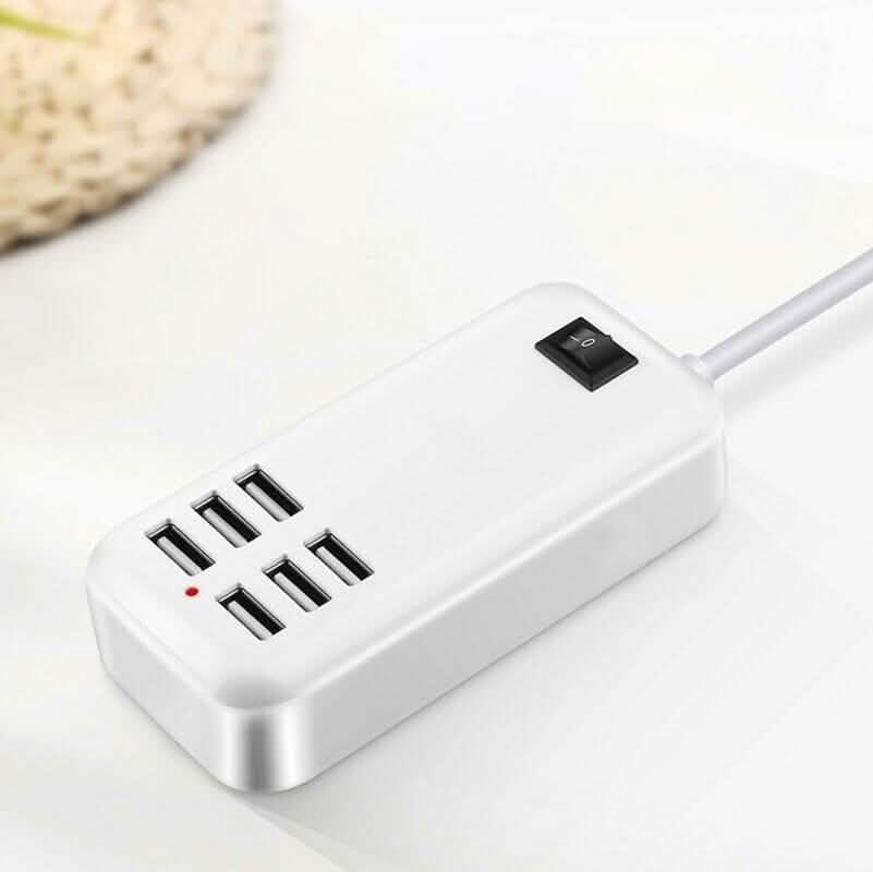Multiport 6-USB US AC Wall Charger Mobile Accessories - Tophatter Daily Deals