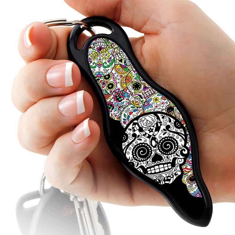 Munio Sugar Skull Self Defense Key Ring Impact Self Defense - Tophatter Daily Deals