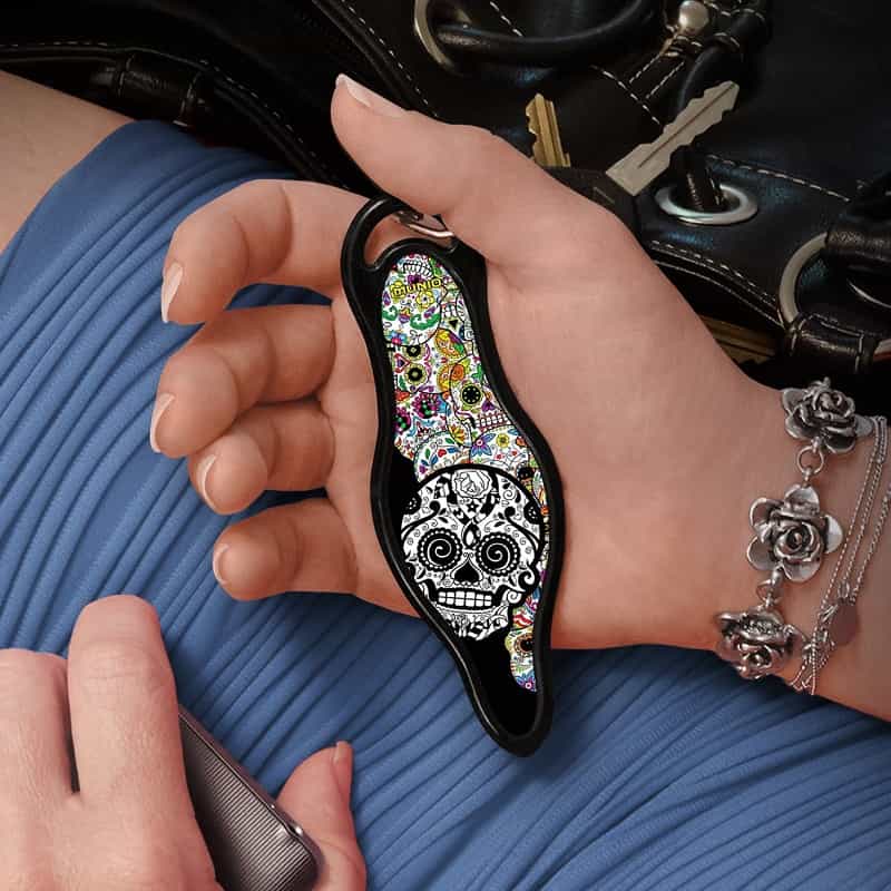 Munio Sugar Skull Self Defense Key Ring Impact Self Defense - Tophatter Daily Deals
