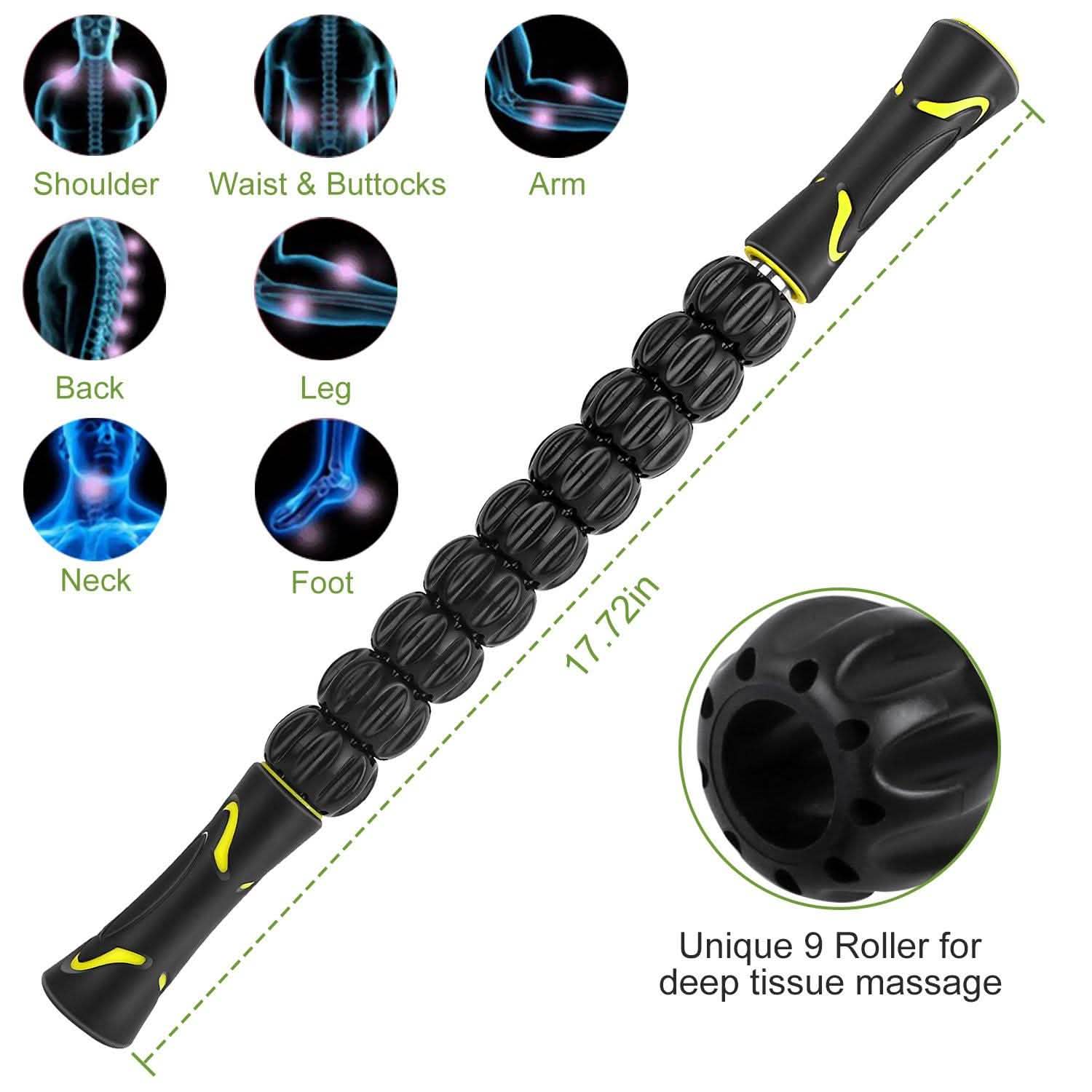 Muscle Roller Massage Stick Body Physical Therapy Health & Wellness - Tophatter Daily Deals