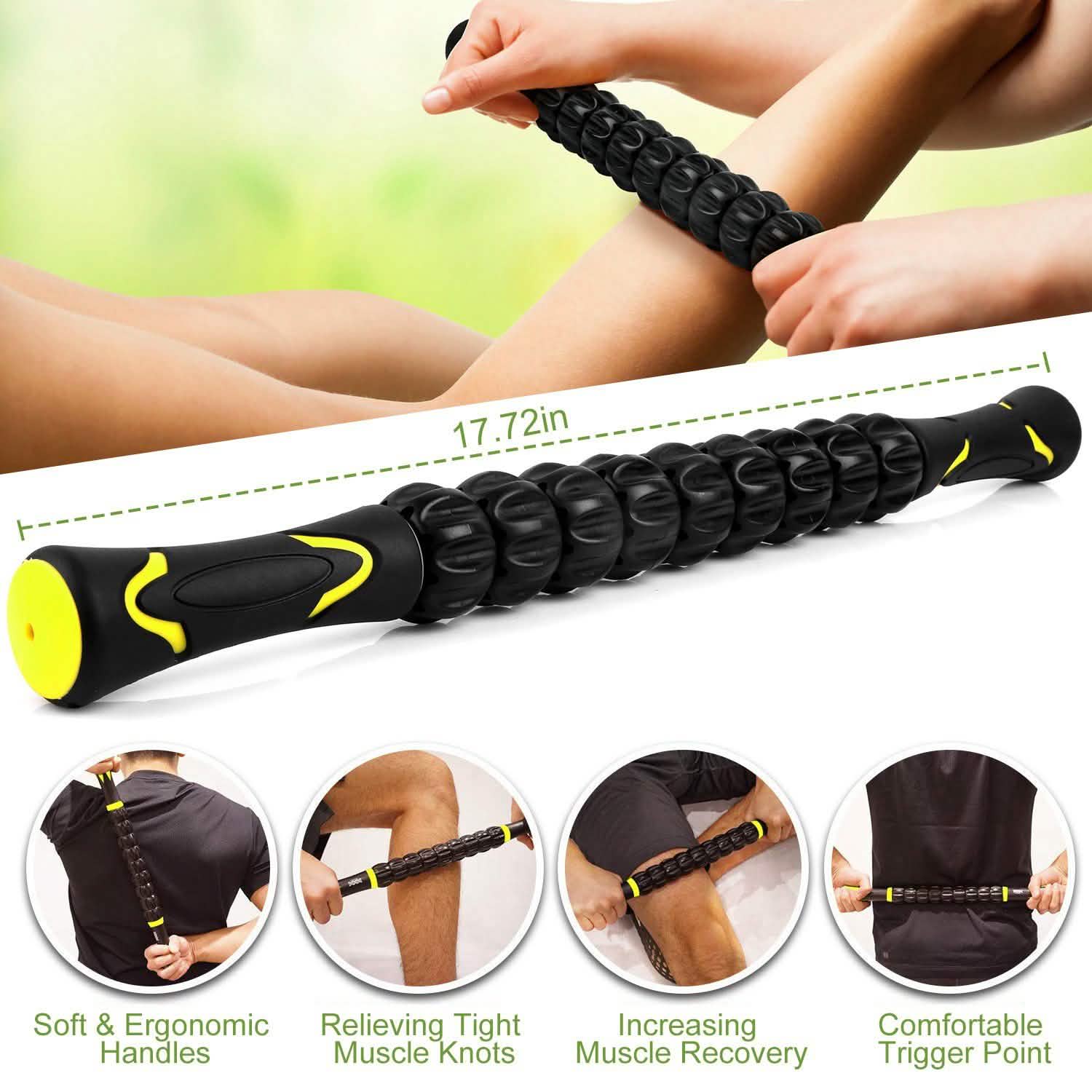 Muscle Roller Massage Stick Body Physical Therapy Health & Wellness - Tophatter Daily Deals