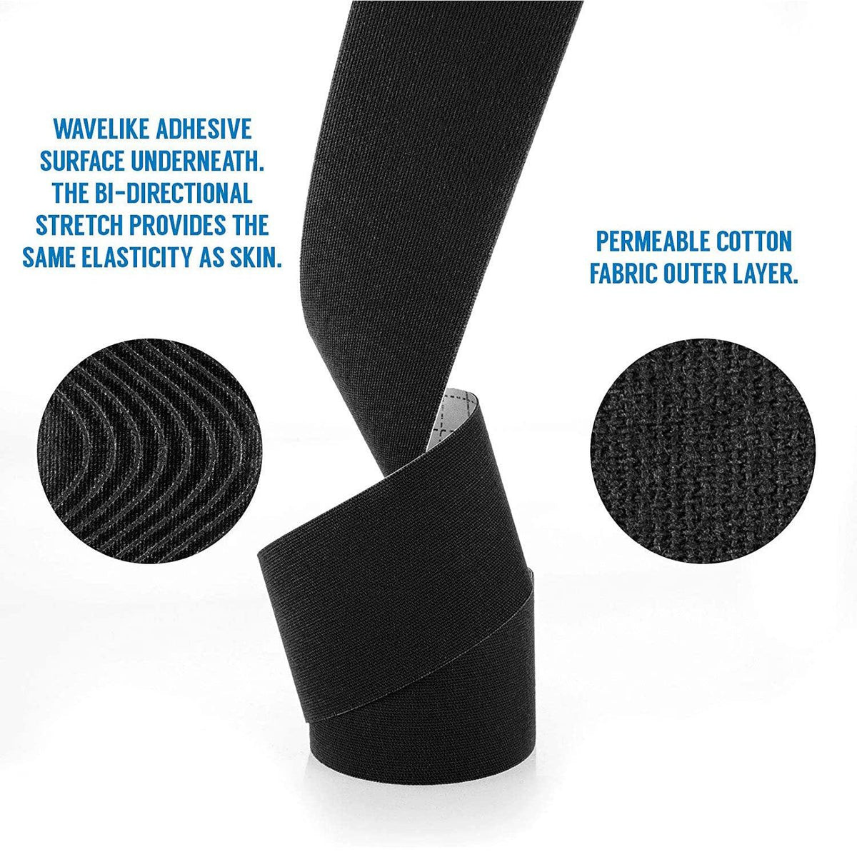Muscle Kinesiology Tape - Physio Knee Support Recovery Muscle Sports Tape 5m Roll of Elastic Muscle Support Tape for Exercise, Sports & Injury Recovery Health Care - Tophatter Daily Deals