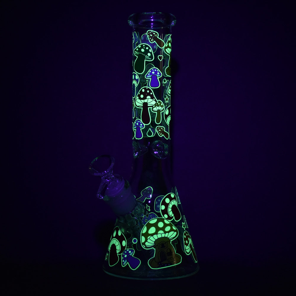 Mushroom Afterglow Beaker Bong Bongs - Tophatter Daily Deals