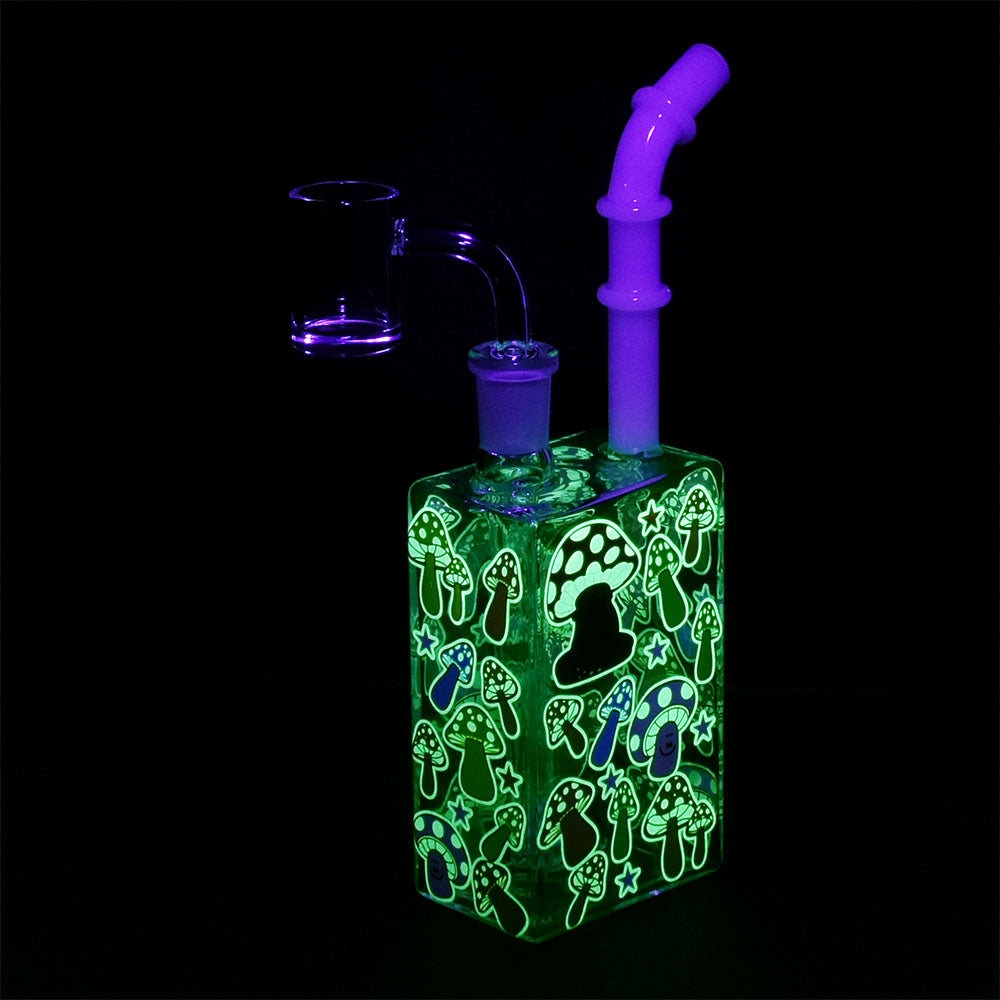 SeshGear Glow Mushroom Juice Box Dab Rig Dab Rigs - Tophatter Daily Deals