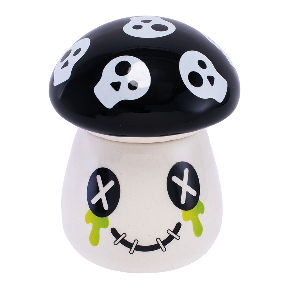 Mushroom Skull Ceramic Stash Jar Stash Jars - Tophatter Daily Deals