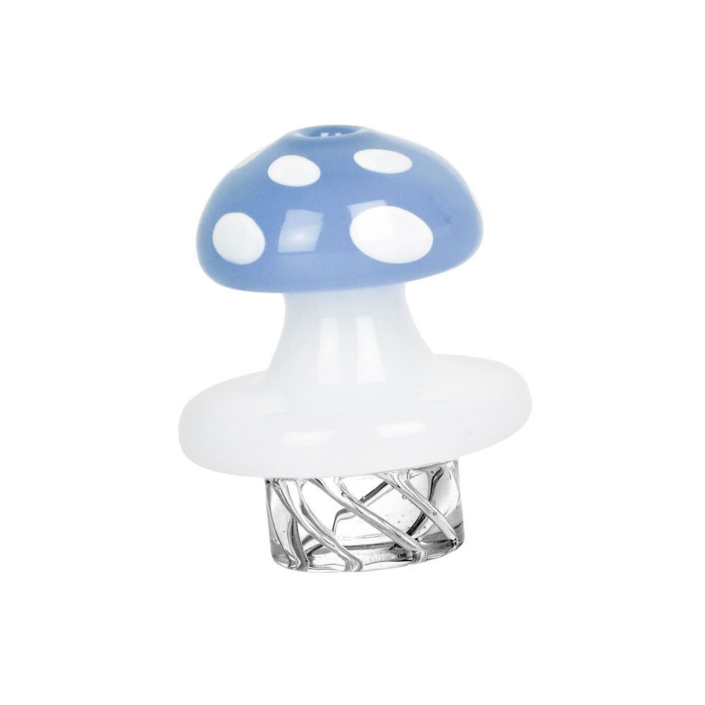 Mushroom Vortex Carb Cap Opaque Light Blue Glass Carb Caps - Tophatter Daily Deals