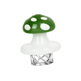 Mushroom Vortex Carb Cap Opaque Dark Green Glass Carb Caps - Tophatter Daily Deals
