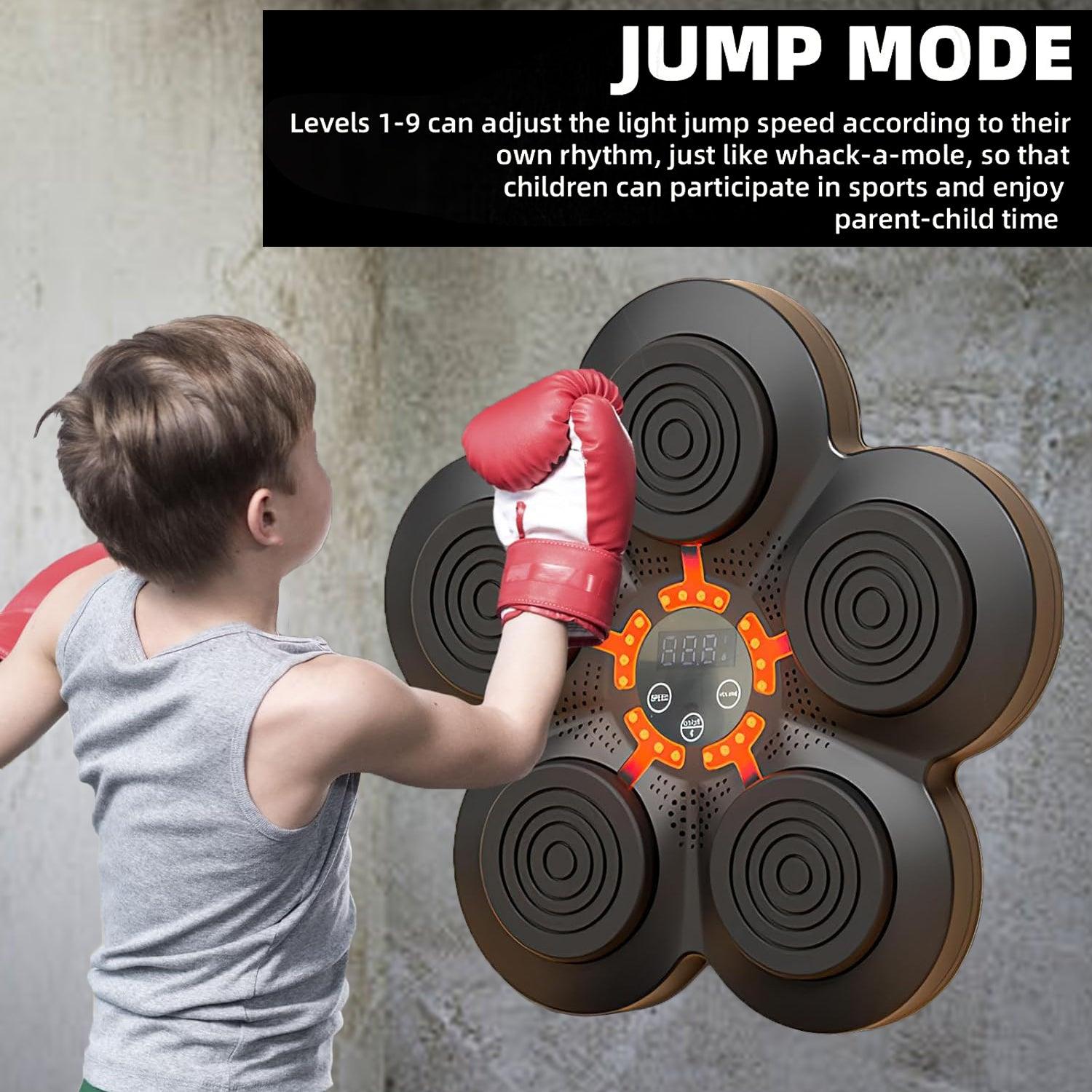 Smart Music Boxing Machine - Boxing Training Target Bluetooth Music Indoor React Exercise Machine W/gloves Exercise & Fitness - Tophatter Daily Deals