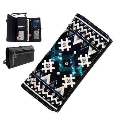 Montana West® Sequin Tribal Collection Concealed Carry Purse & Wallet Handgun Purses - Tophatter Daily Deals