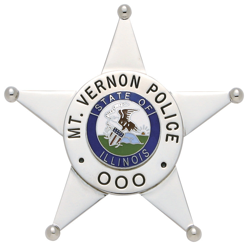 MW5231 - Custom Engraved Badge - Tophatter's Weapons'N'Deals 5 Point Stars - Tophatter Daily Deals