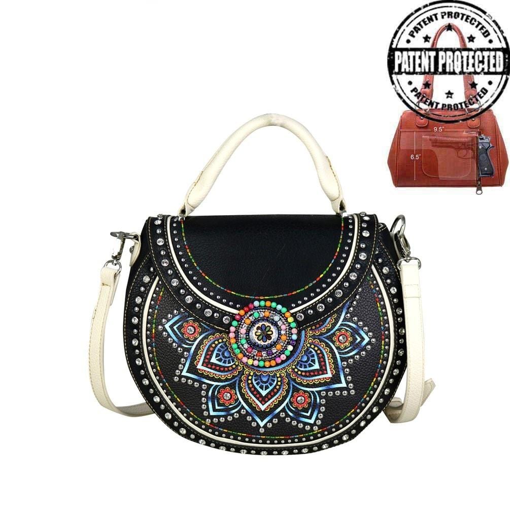 Montana West® Brightly Beaded Multi Color Concho Concealed Carry Purse Firearm Handbag Wallet Set Handgun Purses - Tophatter Daily Deals
