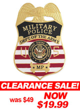 MX - Military Police/Army Badge - Tophatter's Weapons'N'Deals Badges - Tophatter Daily Deals