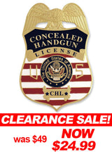 MX - Concealed Handgun License Badge - Tophatter's Weapons'N'Deals Badges - Tophatter Daily Deals