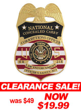 MX - Corrections Officer National Concealed Carry Badge - Tophatter's Weapons'N'Deals Badges - Tophatter Daily Deals