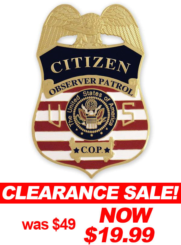 MX - Citizen Observer Patrol Badge - Tophatter's Weapons'N'Deals Badges - Tophatter Daily Deals