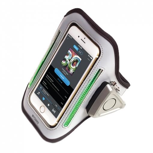 MYGUARD SPORT LED Armband & Safety Alarm with Phone Holder Phone Holder - Tophatter Daily Deals