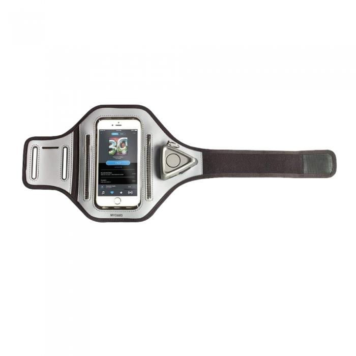 MYGUARD SPORT LED Armband & Safety Alarm with Phone Holder Phone Holder - Tophatter Daily Deals