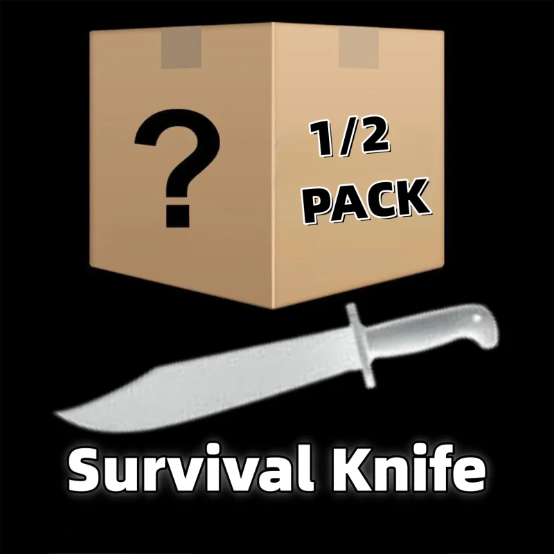 Mystery 1/2 Pack Survival Knife Tactical Straight Fixed Blade Army Knifes Sheath + Gift box Pocket Knives - Tophatter Daily Deals
